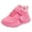 Hot Pink, variant on Winter Kids Sneakers With Sole Lightweight Outdoor Winter Shoes For Girls Cozy Lined Straps And Laces Warm Durable Play Shoes,Sizes 11(4.5-5 Years)