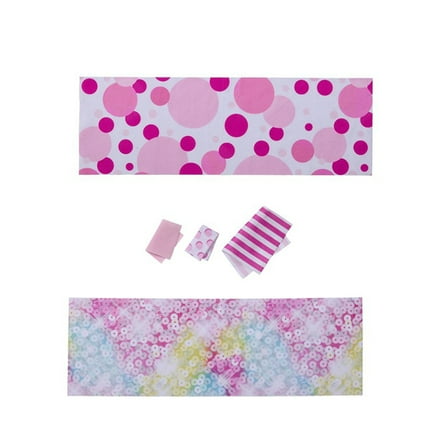 Replacement Part for Barbie Doll Dreamhouse Doll House Playset HMX10 - Replacement Soft Goods - 2 Blankets, Pool Towel and 2 Hand Towels