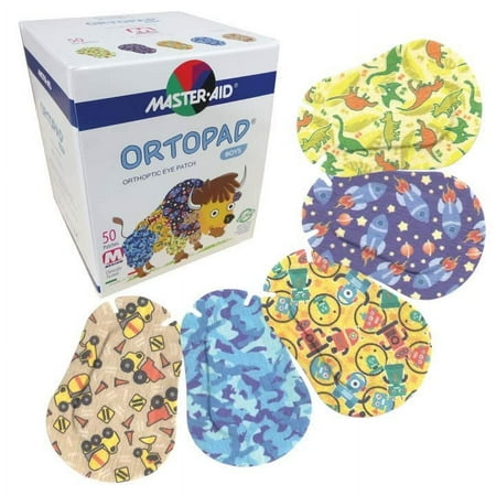 Ortopad Bamboo Boys Eye Patches - Medium Size (50 Per Box)