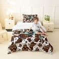 thumbnail image 4 of jejeloiu Vintage Farmhouse Tribal Twin Comforter Sets,Rustic Aztec Print Bedding Set For Boys,Black Brown,Reversible,2-Piece,1 Comforter and 1 Pillowcase, 4 of 7