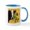 White/Blue Inside, variant on CafePress - Cow With Sunflowers Mug - 11 oz Ceramic Mug - Novelty Coffee Tea Cup