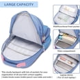 thumbnail image 6 of Water Resistant Backpack for women womens womens womens, Casual Multi Pockets Daypack with 15.6 inch Laptop pocket for Travel women College (Purple With Embroidery), 6 of 8