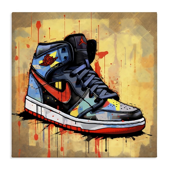 Stupell Industries Contemporary Sporty Sneaker Drips Canvas Art, 17 x 17, by Creative Studio
