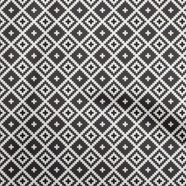 oneOone Cotton Cambric White Fabric Geometric Sewing Craft Projects Fabric Prints By Yard 42 Inch Wide-BE