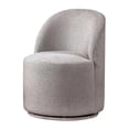 thumbnail image 3 of Ager Side Dining Swivel Chair-Curved Barrel Style-Gray Boucle Chenille, 3 of 10