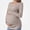 Khaki, variant on Women's Maternity Long Sleeve Top V Neck Comfortable Stretchy Soft Fall Casual Maternity Tee Brown XL