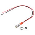 thumbnail image 4 of Unique Bargains 12V/24V 6mm Metal Green Indicator Lights Flush Panel LED Signal with Cable, 5 Pack, 4 of 5