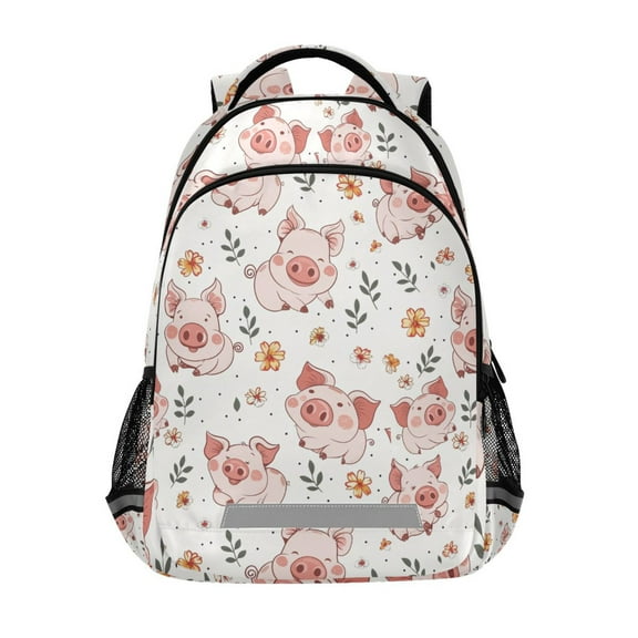 ALAZA Cute Pigs Backpack Elementary School Bag Bookbag Travel Rucksack