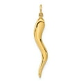 thumbnail image 3 of 14k Yellow Gold Large 3D Italian Horn Charm Pendant, 3 of 4