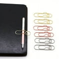 thumbnail image 4 of MesaSe 20pcs Metal Pen Clip  Multifunctional Pen Retainer  Note Book Stick  Golden Paper Clip  Fixed Pencil Clip  Pencil Holder, 4 of 7