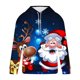 thumbnail image 4 of Sudadera con capucha para hombre, estilo moderno, con estampado de Papá Noel, manga larga, con bolsillo, estilo deportivo, de poliéster, 4 of 5