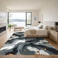 thumbnail image 3 of ODIKA 5'x7' Machine Washable Non-Slip Area Rug, Abstract Gray High Traffic Rug, Gray, 935964, 3 of 7