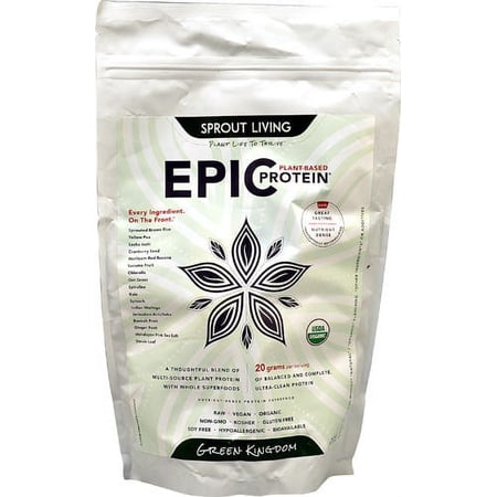 Sprout Living Organic Epic Plant Based Protein Green Kingdom -- 0.75 lb
