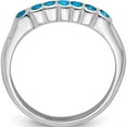 thumbnail image 2 of Sterling Silver Blue Topaz Ring (Size 7) Made In India qr4395-7, 2 of 5