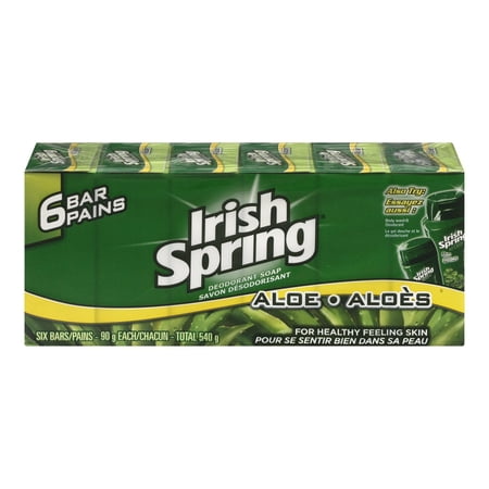 Irish Spring Bar Soap, Aloe, 6 Bars