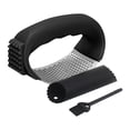 thumbnail image 2 of Zeyigg Mini Garlic Press Rocker Stainless Steel,Manual Garlic Mincer,Garlic Crusher ,Garlic Chopper With Peeler And Cleaning Brush,Kitchen ToolsBlack, 2 of 6