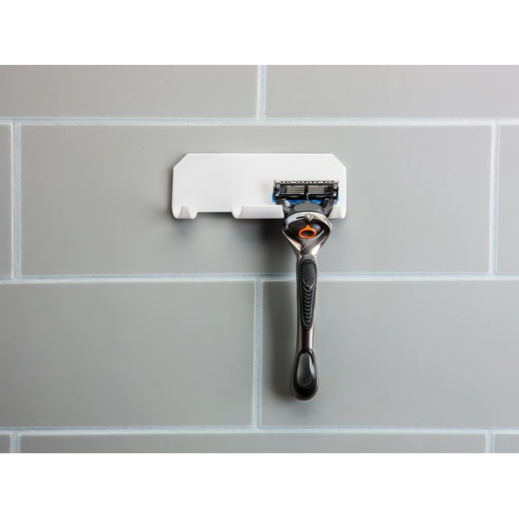 WeatherTech RazorHolder - Wall Mounted Dual Razor Holder, White