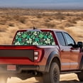 thumbnail image 3 of SEANATIVE St. Patrick's Day Decor Truck Window Graphic Decal Waterproof Perforated Vinyl Stickers See-Through Design Car Rear Film Decal for Pickups Trucks, Shamrock Leaf Black Green, 3 of 7