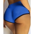 thumbnail image 2 of KaLI_store Shorts for Women Women's Yoga Shorts Ribbed Seamless Workout High Waist Leggings Blue,XXL, 2 of 5