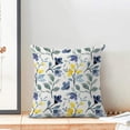thumbnail image 3 of Spring Pillow Covers 18x18 Inch 2 Pcs, Blue and Yellow Flower Decorative Throw Pillows,Vintage Plant Floral Summer Seasonal Outdoor Decor Pillowcase Linen Cushion Cover for Couch Sofa, 3 of 6