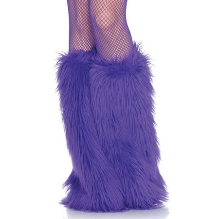 Adult Purple Furry Leg Warmers by Leg Avenue 3934