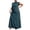 Navy, variant on SOOMLON Plus Size Dresses for Curvy Women Ruffle Cap Sleeve Long Dress Fancy Patchwork Dress Casual Vacation Wear