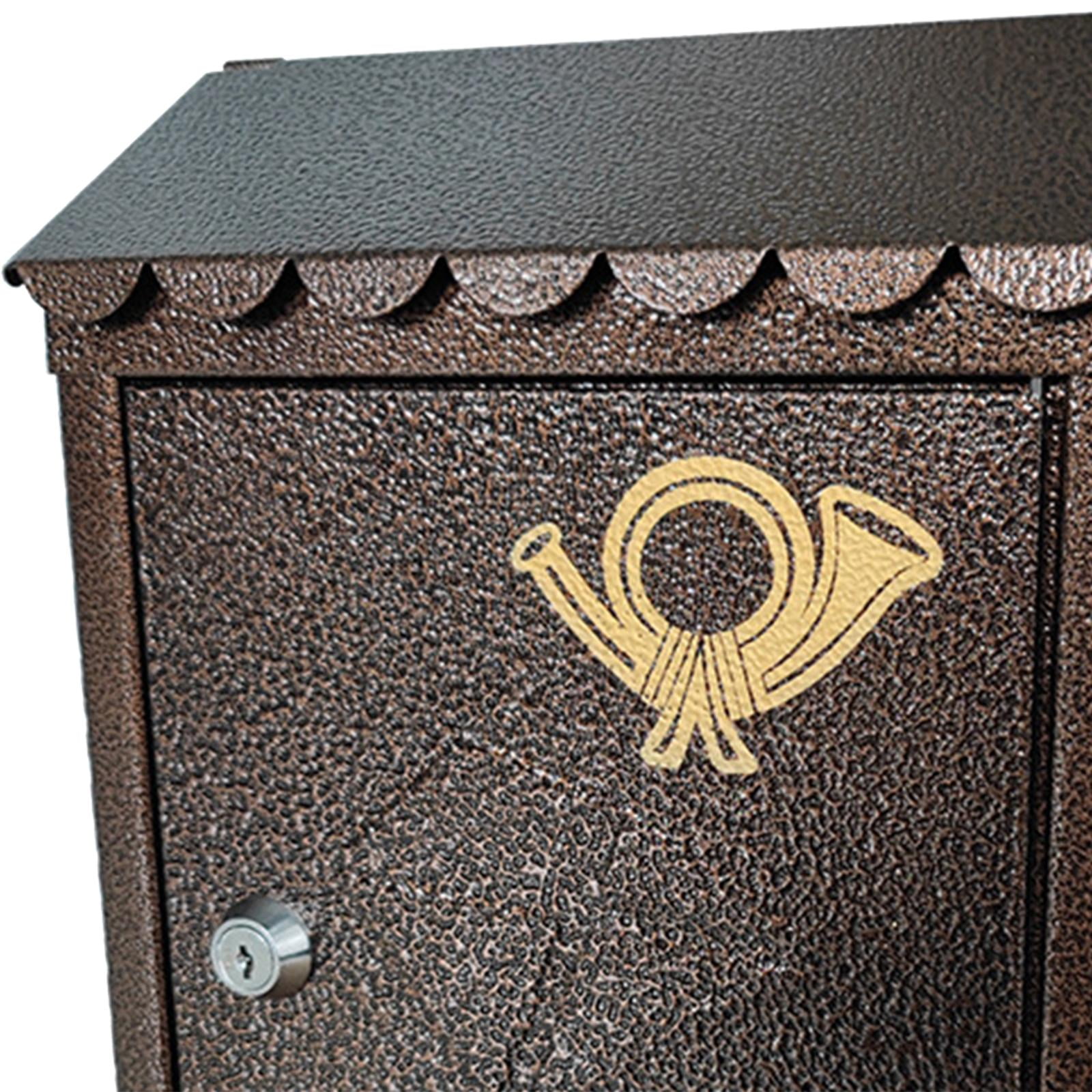 Wall Mount Mailbox Letterbox Front Door 21.5x7x30cm Outside Office Decorative Decor with Key Metal Locking Mailbox Porch Mail Box Drop Box bronze