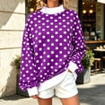thumbnail image 4 of Levmjia Women's Polka Dot Sweater Winter Long Sleeve Mock Neck Pullover Casual Loose Fit Top for Women, 4 of 9