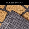 thumbnail image 4 of Evideco Vitrail Half Circle Door Mat 24x16 Inch – Black Rubber Scroll and Arch Pattern with Natural Coir – Non-Slip Entry Rug for Indoor/Outdoor Use – Heavy Duty, Easy to Clean, Decorative Welcome Ma, 4 of 7