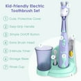thumbnail image 3 of Brusheez Kids’ Electric Toothbrush Set - Safe & Effective for Ages 3+ - Parent Tested & Approved with Gentle Bristles, 2 Brush Heads, Rinse Cup, 2-Minute Timer, & Storage Base (Luna the Llama), 3 of 8