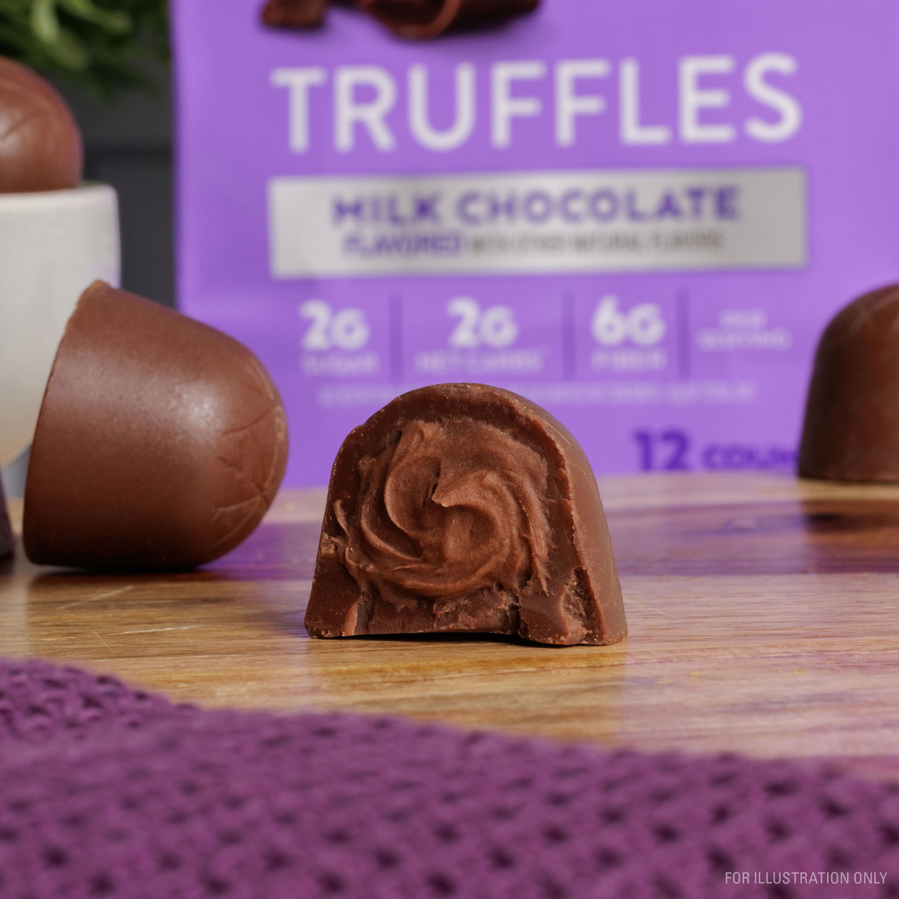 (3 pack) Atkins Endulge Treats, Milk Chocolate Truffles, Low Sugar, Low Carb, Keto-friendly, 12 Count (4pk)