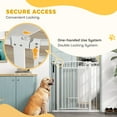 thumbnail image 6 of PawHut Dog Gate, 30"-41" Extra Wide Walk Through Pet Gate w/ Cat Door, 3-Inch & 5.5-Inch Extension Kits, Pressure Mounted, 42" High, 6 of 10