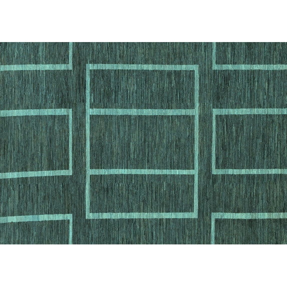 Ahgly Company Indoor Rectangle Abstract Light Blue Modern Area Rugs, 4' x 6'