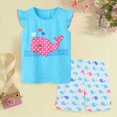 thumbnail image 2 of HCNTES Toddler Girl Summer Clothes 2T 3T 4T 5T Outfits Cotton Sleeveless Tank Tops Shorts Little Girl Clothing Set 4th of July Outfits for Girls, 2 of 8