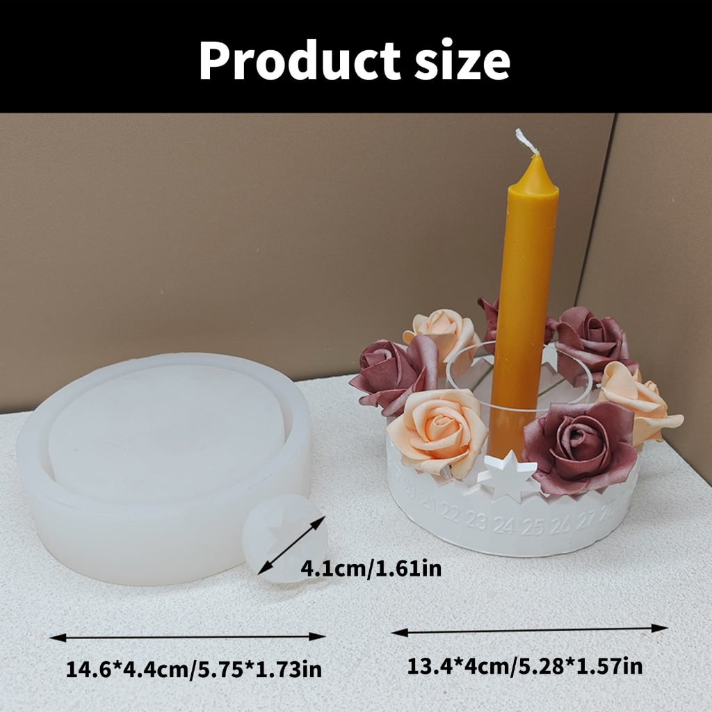 Multiple Size Calendar Sturdy Silicone Mold Set Portable Accessory for Craft Supplies Candle Making Plaster Crafting