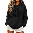 thumbnail image 2 of TKLPEHG Womans Thanksgiving Sweatshirts Fall Fashion Pumpkin Graphic Hoodies Long Sleeve Hooded Drawstring Casual Pullover with Pocket (Black,XXL), 2 of 6