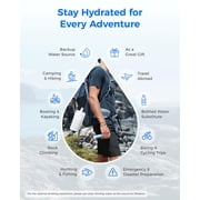 Waterdrop Gravity Water Filter Straw, Camping Water Filtration System, Water Purifier Survival for Travel, Backpacking and Emergency Preparedness, 1.5 gal Bag, 0.1 Micron, 5 Stage Filtration, Blue