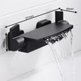 thumbnail image 6 of ZHIMAO Bathroom Waterfall Tub Faucet Deck Mount Dual Handle Brass Bathtub Shower Faucet Black, 6 of 9