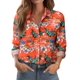 thumbnail image 1 of Blusa Zeagoo con estampado floral hawaiano de manga larga para mujer, 1 of 5