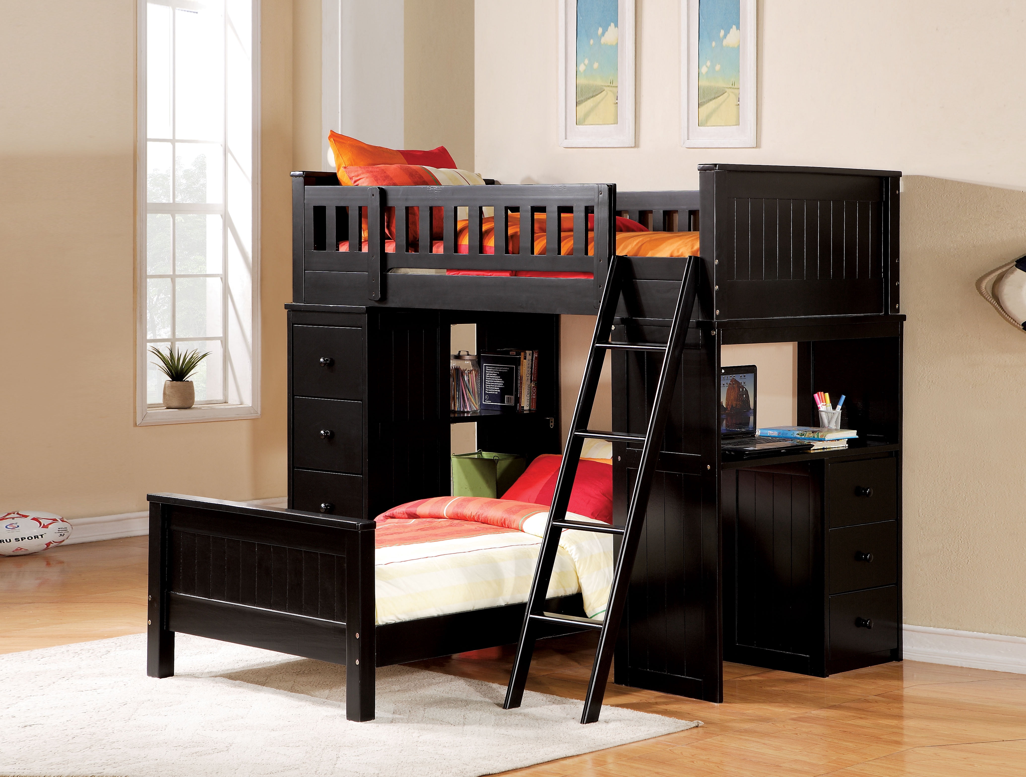 ACME Willoughby Twin Loft Bed, Black
