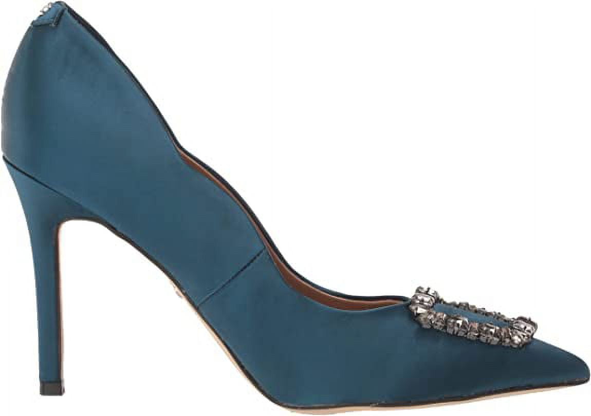 Sam Edelman Harriett Peacock Blue Pointed Toe Slip On Stiletto Heel Fashion Pump Peacock Blue 6 Walmart