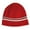 Red, variant on Warm Winter Knit Short Cuffless Ribbed Striped Skull Cap Beanie, Royal