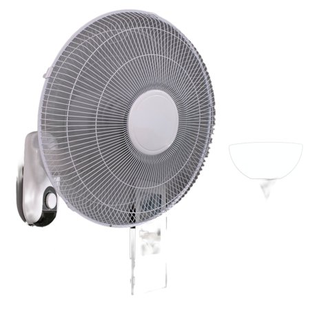 

16” 3-Speed Oscillating Wall-Mount Fan Adjustable Tilt White
