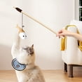 thumbnail image 4 of Kraoden Cats Teasing Sticks with Elastic Ropes and Bells, Wooden Handle Interactive Toys for Enhanced Cat Play and Bonding, 4 of 6