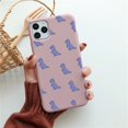 thumbnail image 1 of Lindo Animal dinosaurio Coque funda de teléfono para iPhone 13 12 11 Pro Max XR XS 7 8 Plus SE20 mate suave Color caramelo funda trasera de silicona Tan Jianjun unisex, 1 of 2