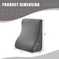 thumbnail image 3 of Costway Bed Wedge Pillow with Smooth Zipper Side Pockets Support for Back Grey, 3 of 6