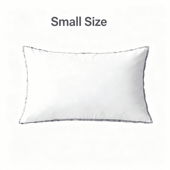 Thin Low Profile Soft Pillow Insert, Breathable Stomach Back Sleeper Pillow, Polyester Ergonomic Cervical Support Bed Pillow for Bedroom, Small Size