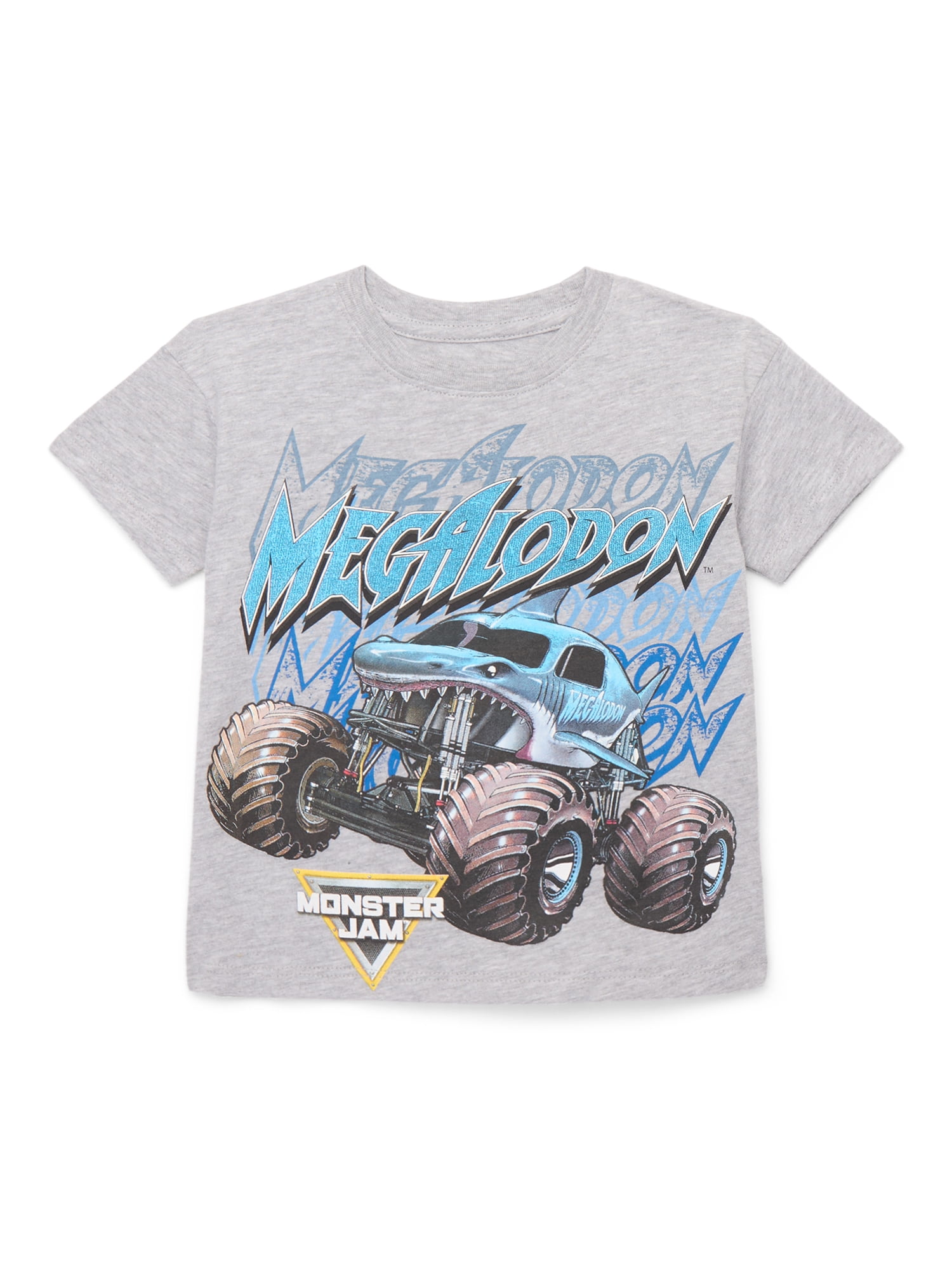 Monster Jam Toddler Megalodon Short Sleeve Graphic T-Shirt, Sizes 12 Months-5T