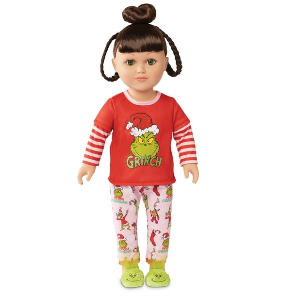 My Life As Poseable Grinch Sleepover 18 Inch Doll, Hair, Green