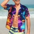 thumbnail image 7 of Rateoe Colorful Potion Bottles Magic Pattern Men’s Hawaiian Shirt – Short Sleeve Button-Down Tropical Beach Shirt, Lightweight & Breathable Casual Aloha Shirt with Pocket,3X-Large, 7 of 7
